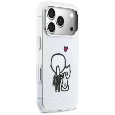 4. Etui Karl Lagerfeld Karl & Choupette Back MagSafe na iPhone 17 Pro Max - przezroczyste