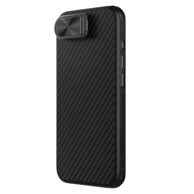 4. Etui Nillkin CarboProp Magnetic z osłoną na aparat i podstawką na iPhone 16e / 17e - czarne