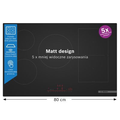 10. Płyta indukcyjna BOSCH PVW81CHB1E czarny mat