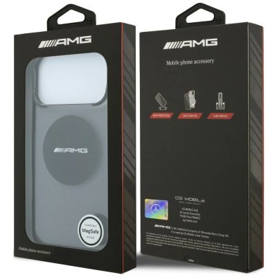 8. Etui Mercedes AMG IML Transparent Bicolor Block MagSafe na iPhone 18 Pro Max / 17 Pro Max - czarne