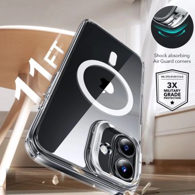 3. Zestaw etui ESR Classic Hybrid Kickstand Halolock MagSafe + Szkło hartowane na iPhone 16 PLUS - przezroczyste