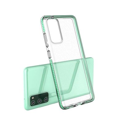 4. Spring Case pokrowiec żelowe etui z kolorową ramką do Samsung Galaxy S21+ 5G (S21 Plus 5G) żółty