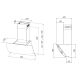 2. Okap kominowy AKPO WK-4 Clarus 60 Czarny (600mm; front gięte czarne szkło)