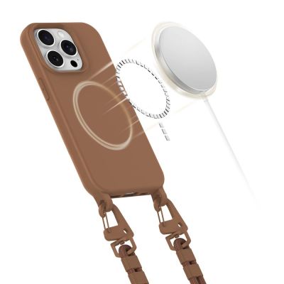 3. Etui Tech-Protect MagNecklace MagSafe na iPhone 14 Pro - brązowe
