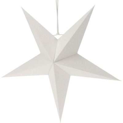 16. GWIAZDA DEKORACYJNA WISZĄCA PAPIEROWA 45CM BIAŁA