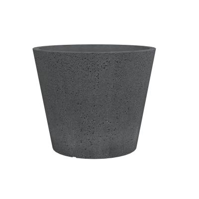 2. FLOWERPOT PLASTIC 238/49 STONY BLACK D49