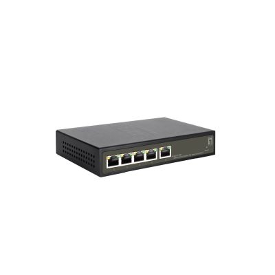 4. 5-portowy gigabitowy przełącznik PoE Smart Lite - 802.3at/af PoE - 4 wyjścia PoE - Budżet mocy 60 W PoE (GES-2105P)
