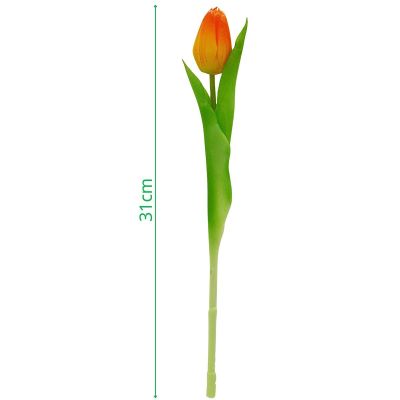 9. TULIPAN POMARAŃCZOWY 31CM JAK ŻYWY DEKORACJA WIOSENNA