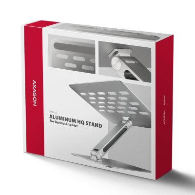 2. Axagon STND-LQ stojak na laptop Podstawka na notebooka Szary 40,6 cm (16")