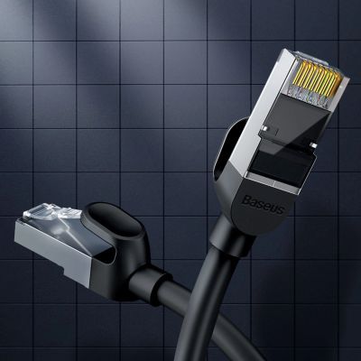 10. Kabel Baseus High Speed sieciowy płaski Ethernet CAT6 RJ45 1m - czarny