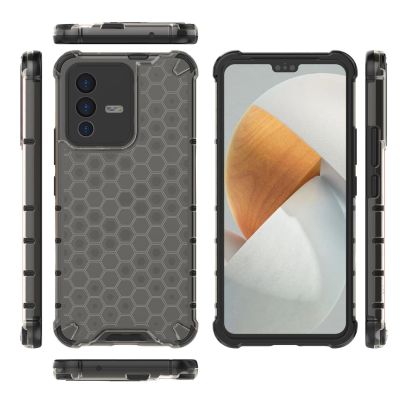 8. Honeycomb etui pancerny pokrowiec z żelową ramką Vivo V23 5G czarny