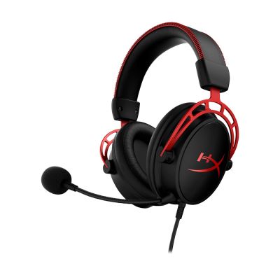 Zestaw słuchawkowy do gier HyperX Cloud Alpha czarno-czerwony, Przewodowy, 13 - 27000 Hz, Gaming, 298 g, Czerwony