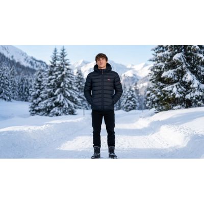 7. Kurtka męska Geographical Norway AMIGO HOOD BLACK DB MEN 096 (WA1455H/GN-BLACK)