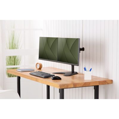 6. DIGITUS STOJAK BIURKOWY PODWÓJNY 2XLCD MAX. 32" MAX. 2X 8KG UCHYL.-OBROT QUICK-RELEASE DA-90401
