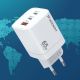 13. Ładowarka sieciowa GaN Wozinsky CGWCW 65W USB-A / 2 x USB-C - biała
