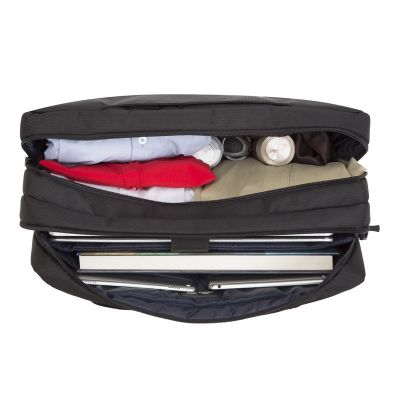 23. RIVACASE TORBA NA LAPTOP 17,3" TEGEL, CZARNA, MATERIAŁ WODOODPORNY, KIESZENIE NA TABLET 10,1", SMARTFON, DOKUMENTY, AKCESORIA