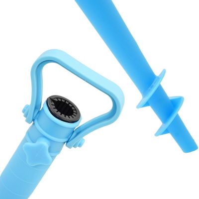 3. BAZA MOCOWANIE DO PARASOLA PLASTIKOWA WKRĘCANA 39CM NIEBIESKA