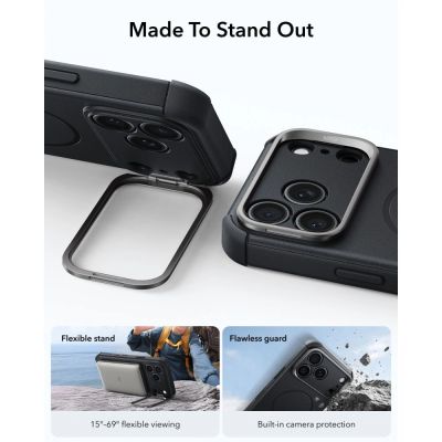 4. Etui ESR Cyber Tough Kickstand MagSafe na iPhone 18 Pro Max / 17 Pro Max - czarne