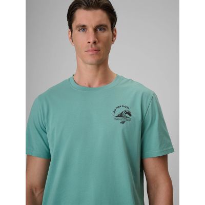5. T-shirt relaxed z nadrukiem męski 4F 4FRSS26TTSHM4296-47S