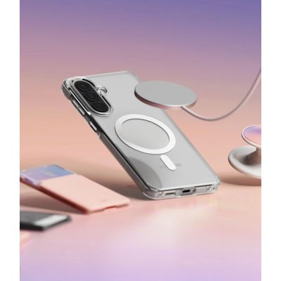 8. Etui Ringke Fusion Magnetic MagSafe na Samsung Galaxy A57 5G - przezroczyste