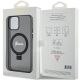 8. Etui Guess Ring Stand Script Glitter MagSafe na iPhone 12/12 Pro - czarne