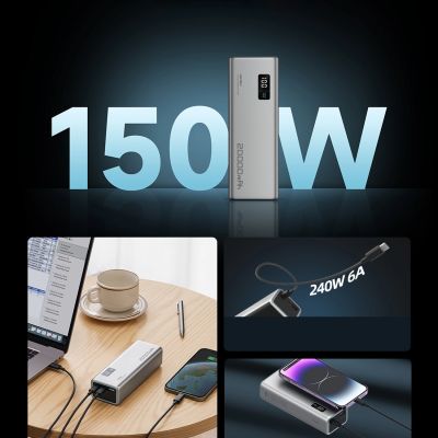 3. Powerbank Cuktech P+Series No.15 150W 20000mAh - szary