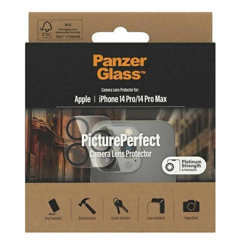 4. Ochrona szkła aparatu PanzerGlass Camera Protector do iPhone 14 Pro / 14 Pro Max