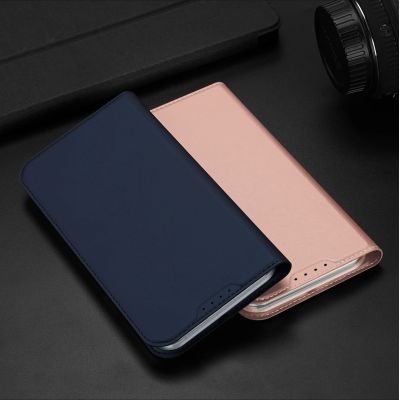 14. Etui do iPhone 15 Plus pokrowiec z klapką i portfelem Dux Ducis Skin Pro - różowe