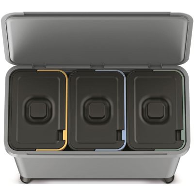 4. ŚMIETNIK KOSZE NA ŚMIECI SYSTEMA SORTIBOX 3W1 SMOOTH GRAY