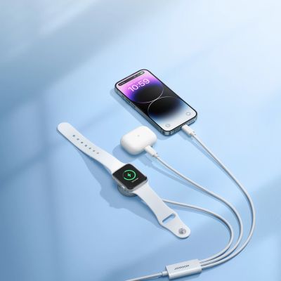 8. Kabel 3 w 1 Joyroom S-IW007 magnetyczna ładowarka USB-A - Lightning 1.2m - biały
