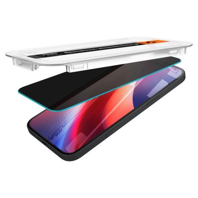15. Szkło hartowane Spigen Glas.tR EzFit prywatyzujące na iPhone 15 / 16 z adapterem (2 szt.)