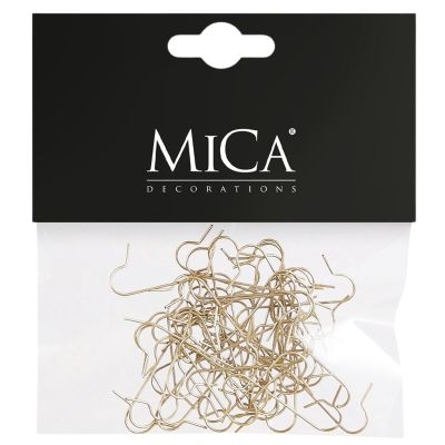 3. HACZYKI DO BOMBEK METALOWE 50SZT ZŁOTE MICA
