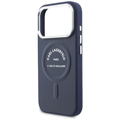 6. Etui Karl Lagerfeld Karl RSG Logo MagSafe na iPhone 17 Pro Max - niebieskie