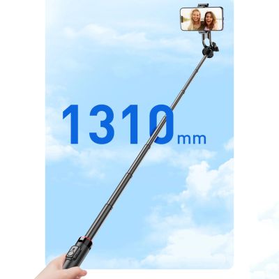 12. Wozinsky Selfie stick WC1Y2S teleskopowy tripod 1.3m ze stopu aluminium z uchwytem na telefon - czarny
