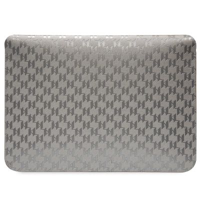 3. Pokrowiec Karl Lagerfeld Saffiano Monogram Ikonik na laptopa 14" - srebrny