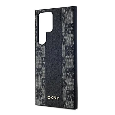 6. Etui DKNY Leather Checkered Mono Pattern MagSafe na Samsung Galaxy S24 Ultra - czarne