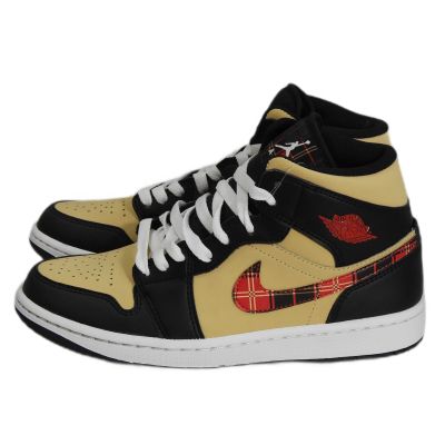 5. Buty sportowe oryginalne Air Jordan 1 Mid Tartan Swoosh Men's - DZ5329-001