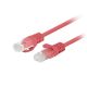2. PATCHCORD KAT.5E UTP 0.25M CZERWONY FLUKE PASSED LANBERG 10-PACK