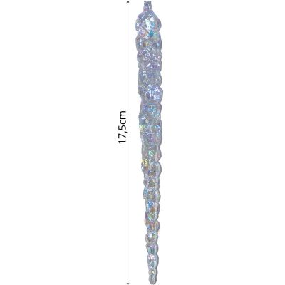 14. SOPLE LODU OPALIZUJĄCE DEKORACJA WISZĄCA 17,5 CM 6 SZT