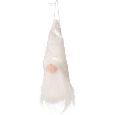 12. ZAWIESZKA DEKORACYJNA MIKOŁAJ 11CM BIAŁY