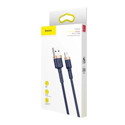 6. Kabel Baseus Cafule USB-A / Lightning 1.5A QC 3.0 2 m - niebiesko-złoty