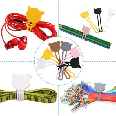 7. Silikonowy zwijacz kabla - szary