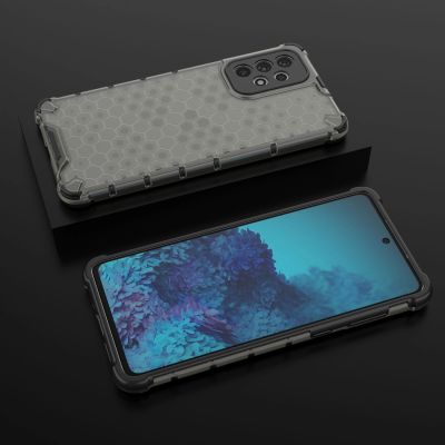 18. Honeycomb etui pancerny pokrowiec z żelową ramką Samsung Galaxy A73 czarny