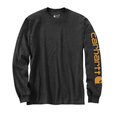 Koszulka z długim rękawem Carhartt Sleeve Logo T-Shirt L/S - carbon heather rozmiar: s