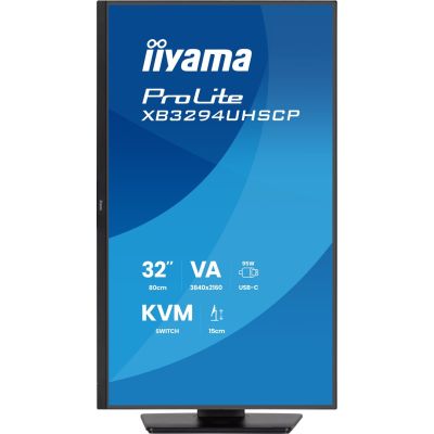 2. Monitor iiyama ProLite 32’’ 4K VA z USB-C (95W), przełącznikiem KVM i obsługą PiP/PbP
