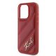 6. Etui Karl Lagerfeld Diagonal Quilted Script na iPhone 15 Pro - czerwone