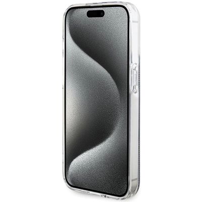 5. Etui Guess IML 4G Gold Stripe na iPhone 15 Pro - czarne