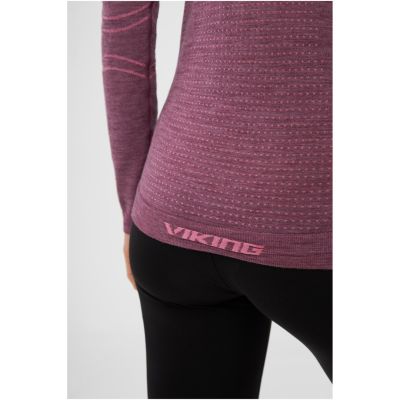 6. Bielizna damska VIKING Lana Pro Longsleeve Merino roz. S różowa