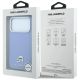 8. Etui Karl Lagerfeld Grained Heads Metal MagSafe na iPhone 18 Pro / 17 Pro - niebieskie