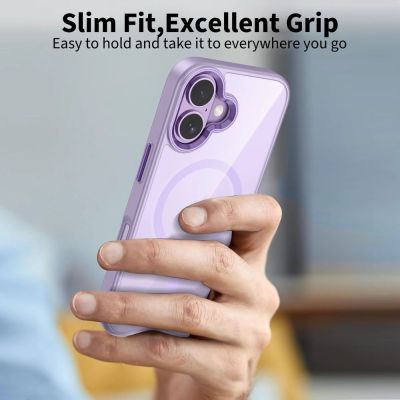 6. Etui Tech-Protect MagMat MagSafe na iPhone 17 - przezroczysto-fioletowe